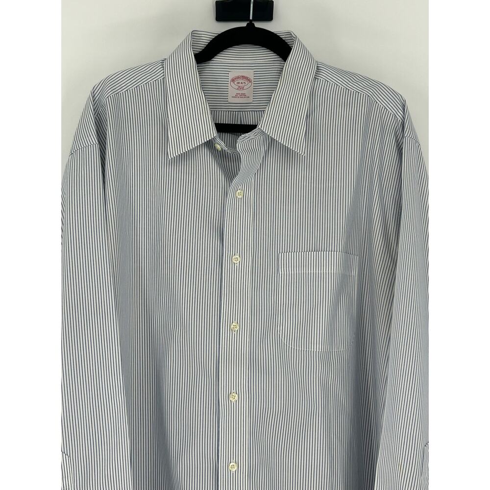 Brooks Brothers Men's 18 4/5 Striped Button Down Shirt Long Sleeve Cotton FLAWED